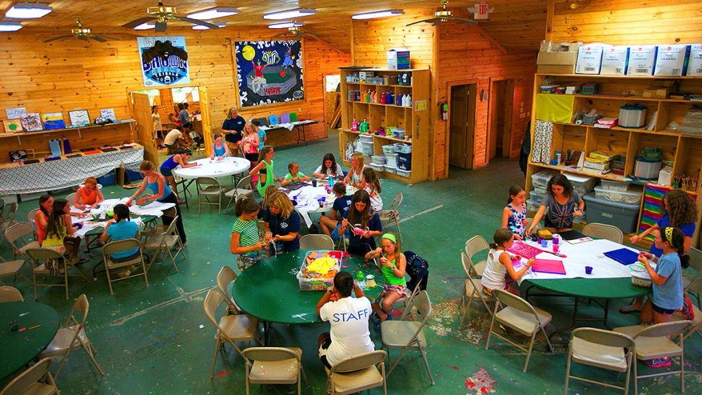 Meeting spaces for groups at summer camp