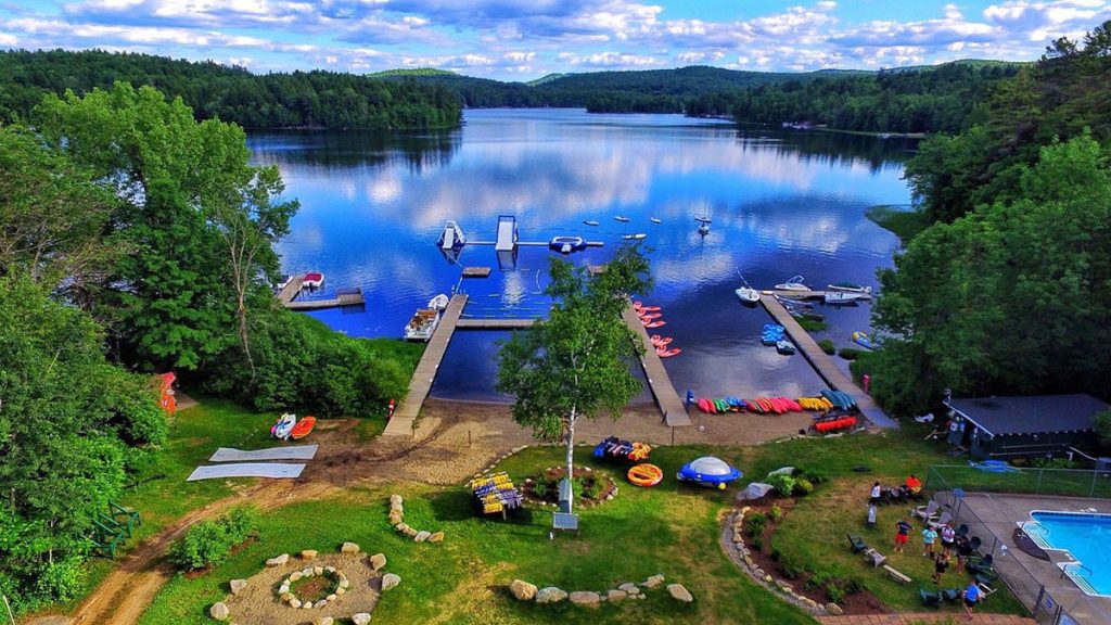 Waterfront on lake at summer camp for group and event rentals